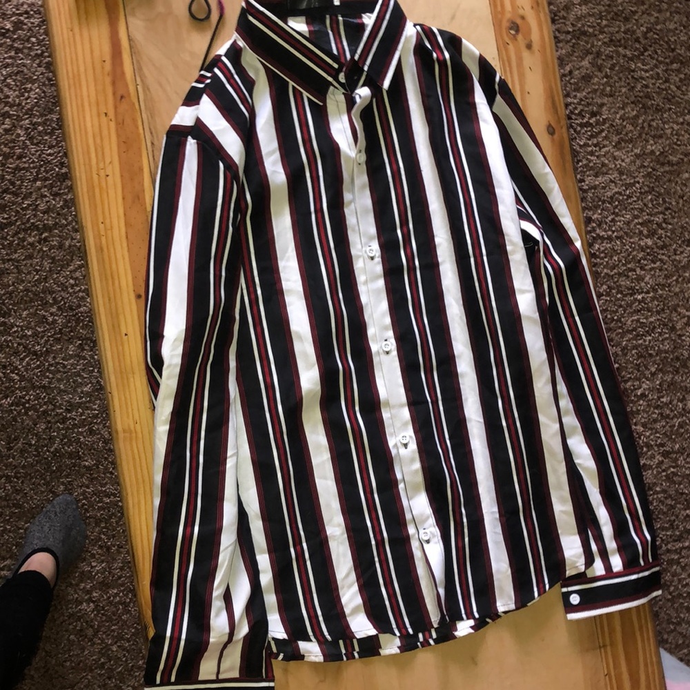 Formal or casual stripped button up